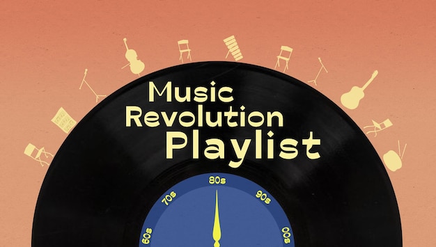 a record album with music player on the cover
