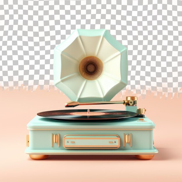 PSD a record player with a phonograph on top of it