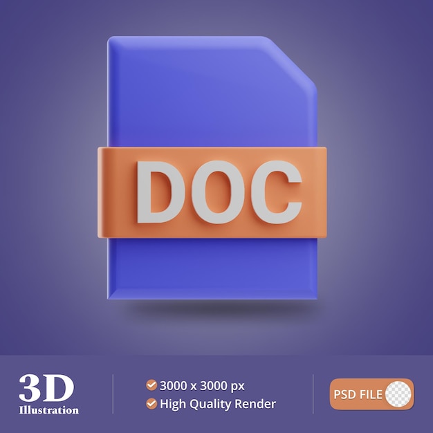 PSD recruitment doc file illustration 3d