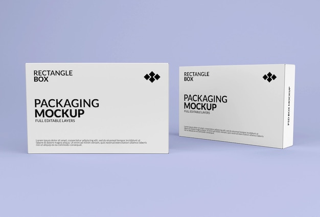 Rectangle box mockup for product packaging