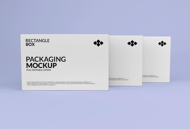 Rectangle box mockup for product packaging