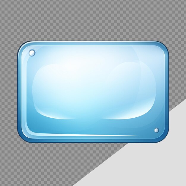 PSD Прямоугольная кнопка с текстурой воды png изолирована на прозрачном фоне
