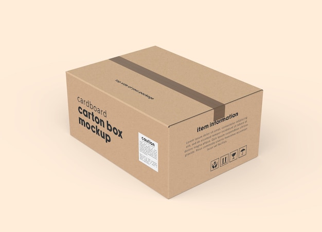 rectangle carton box mockup