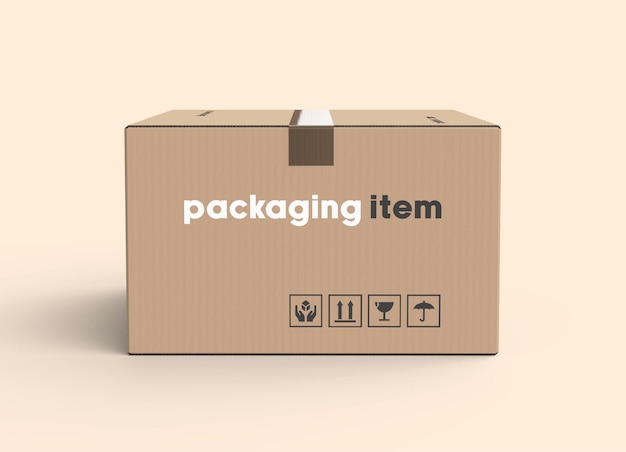 Rectangle carton box mockup