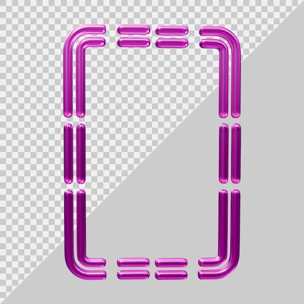 Rectangle frame with 3d modern style