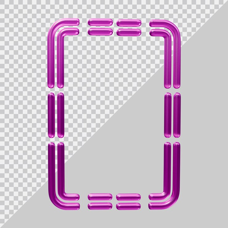 PSD rectangle frame with 3d modern style