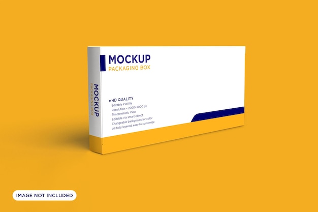 Rectangle packaging box mockup