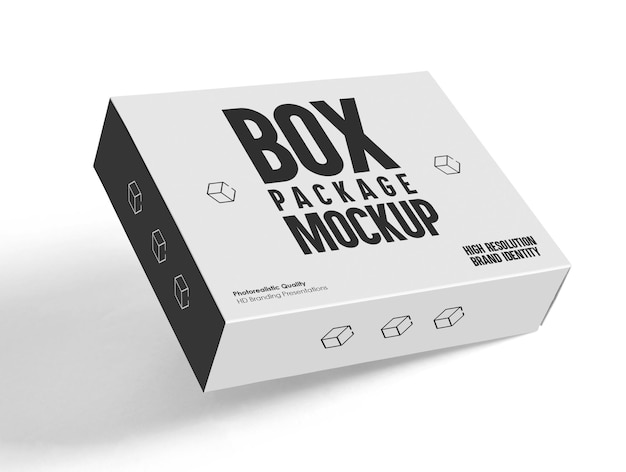 PSD rectangle packaging box mockup