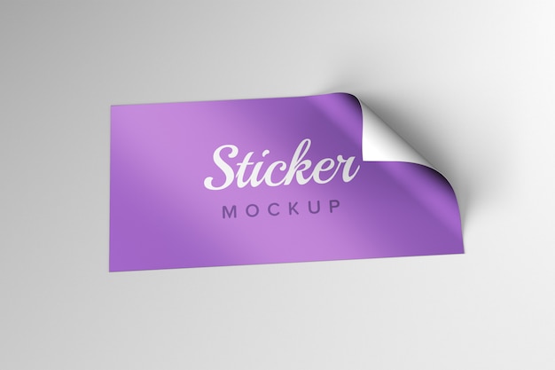 Rectangle sticker mockup