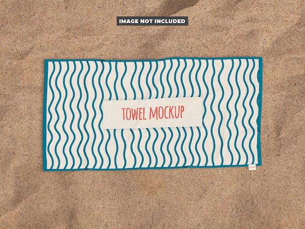 PSD rectangular beach towel mockup