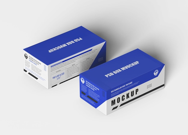 Rectangular box mockup for Medicine package