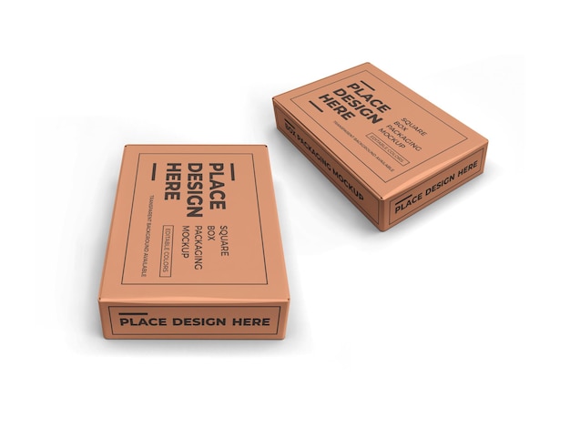 Rectangular box packaging mockup