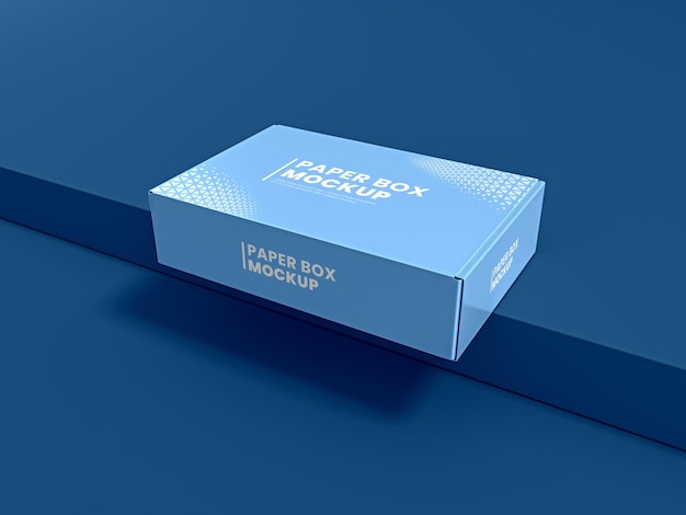 Rectangular cardboard box mockup. Packaging Delivery box  mock-up for branding.