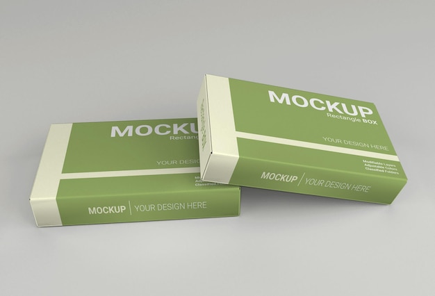 PSD rectangular cardboard box mockup