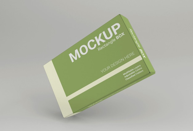 PSD rectangular cardboard box mockup