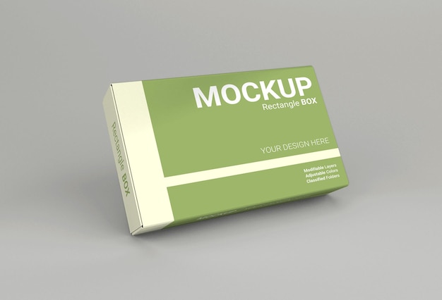 PSD rectangular cardboard box mockup