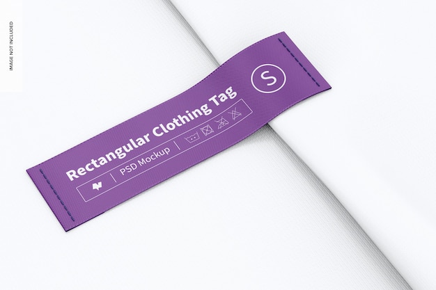 Rectangular clothing tag mockup