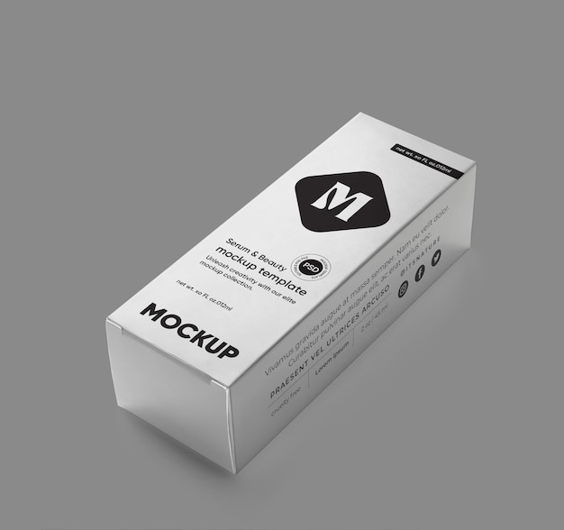 rectangular cosmetic box mockup