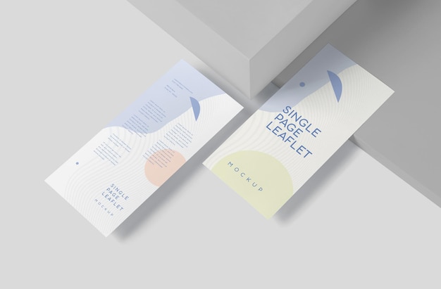 PSD rectangular modern business flyer mockup for presentations