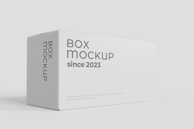 Rectangular packing box mockup