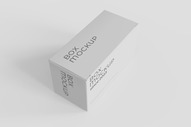 Rectangular packing box mockup