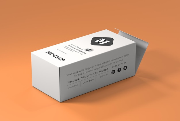 rectangular paper box mockup