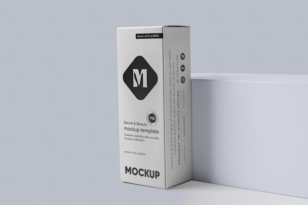 Rectangular paper box mockup