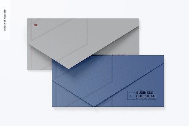 PSD rectangular paper envelopes mockup