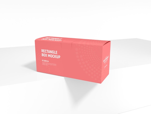 Rectangular paper packaging box mockup