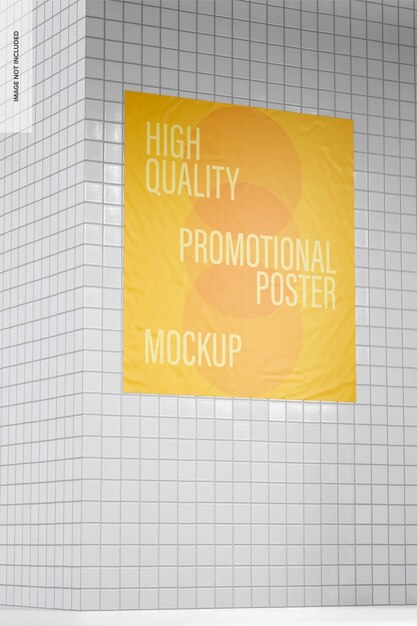 Rectangular Promotional Poster Mockup