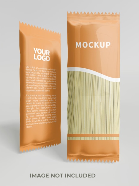 Rectangular snack packaging mockup