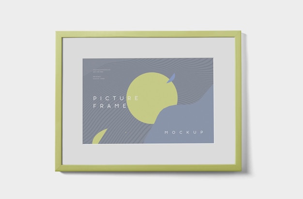 Rectangular wood picture frame mockup