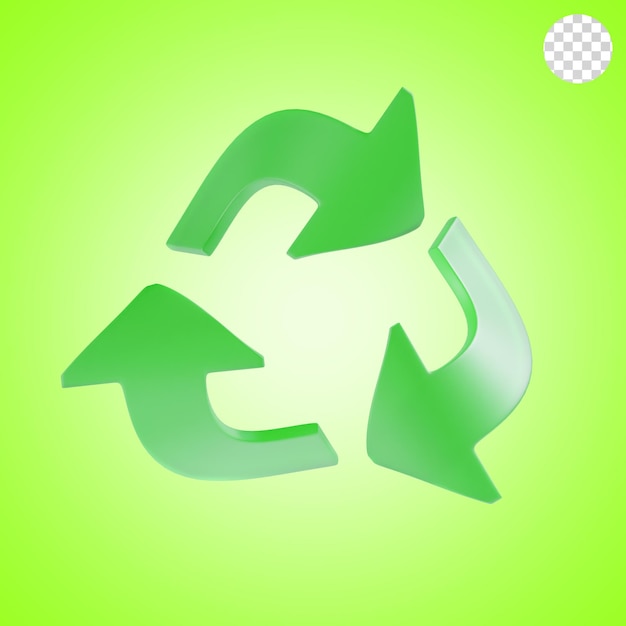 PSD recycle arrow 3d icon illustration