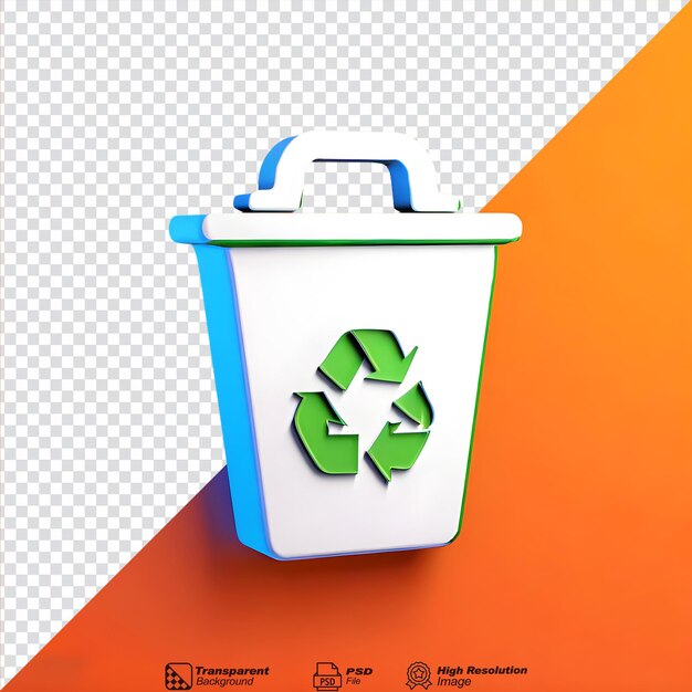 PSD ゴミ箱アイコン シンボル 3 d 透明な背景に分離