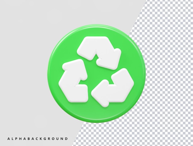 PSD recycle icon vector illustration transparent