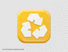 PSD recycle icon vector illustration transparent