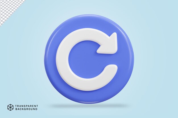 recycle refresh reload symbol 3d vector icon illustration