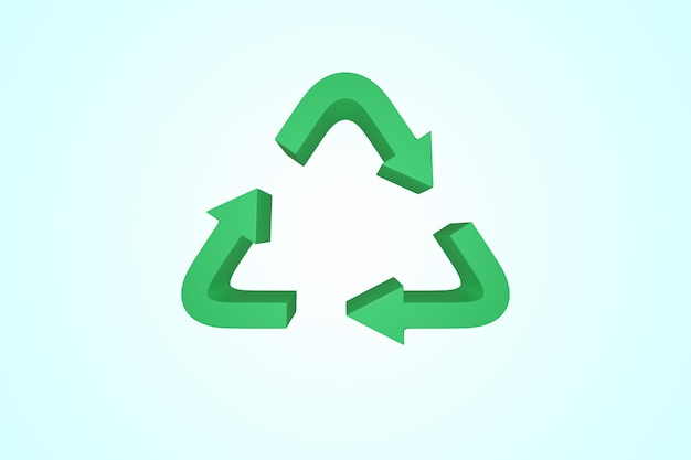 Recycle sign with transparent background