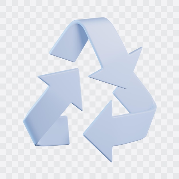 PSD icona 3d del simbolo di riciclaggio