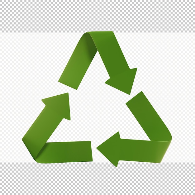 PSD recycle-symbool geïsoleerd op