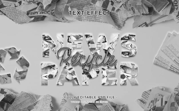 Recycle text effect