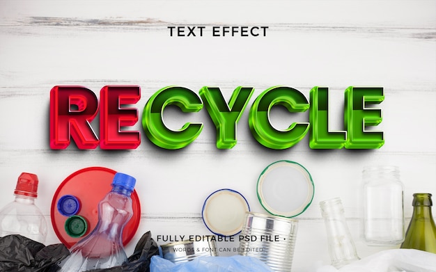 PSD recycle text effect