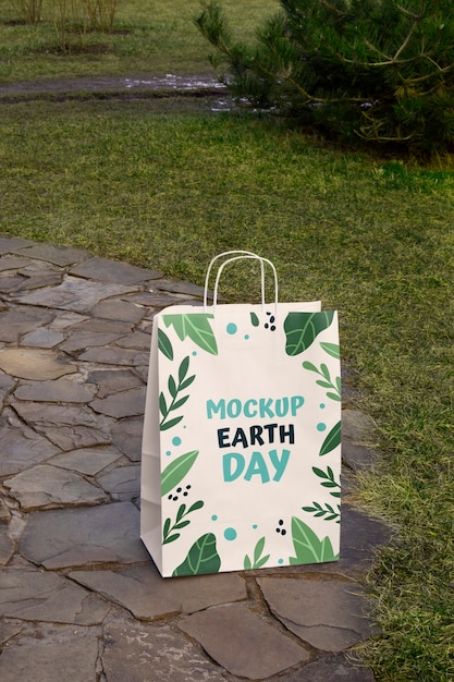 PSD recycled bag mockup design