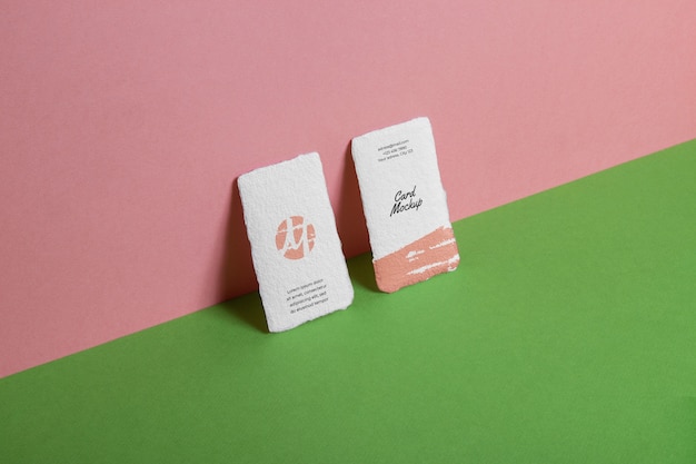 PSD recycled business paper card mock-up