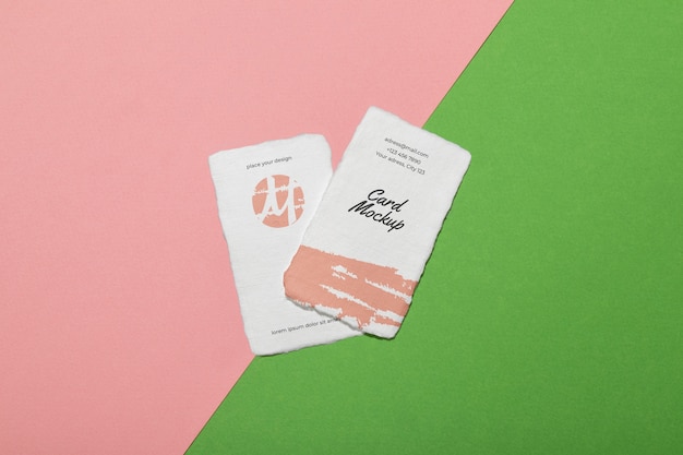 PSD recycled business paper card mock-up