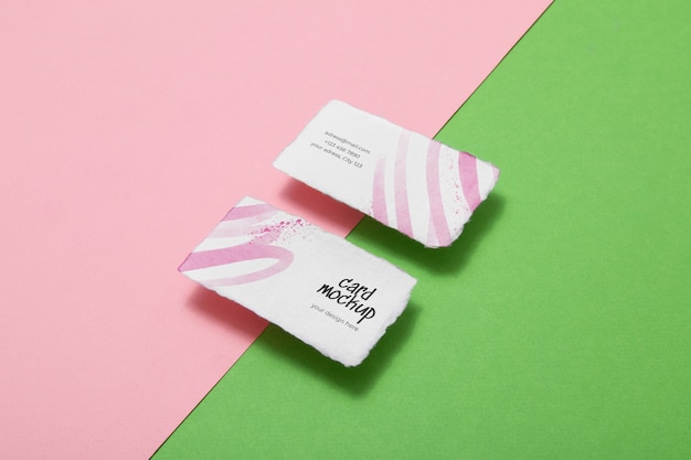 PSD recycled business paper card mock-up