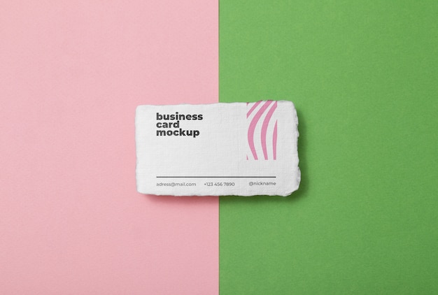 Recycled business paper card mock-up