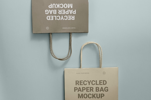 PSD recycled paper shopping bag with eco paper