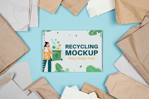 Recyclingconcept met papierafval