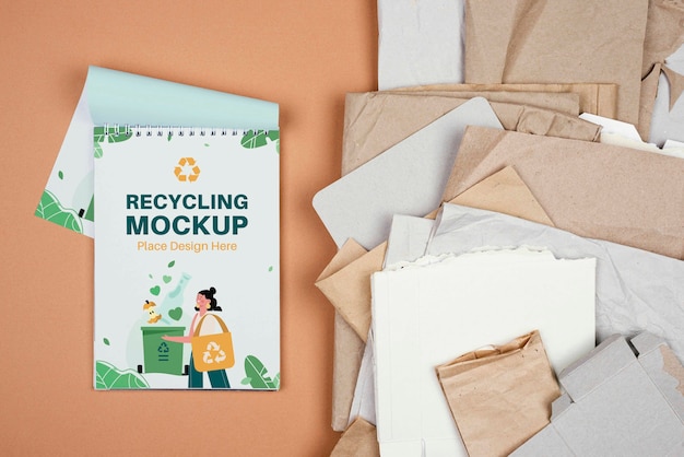 Recyclingconcept met papierafval